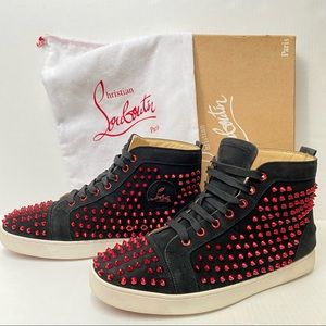 studded red bottom sneakers